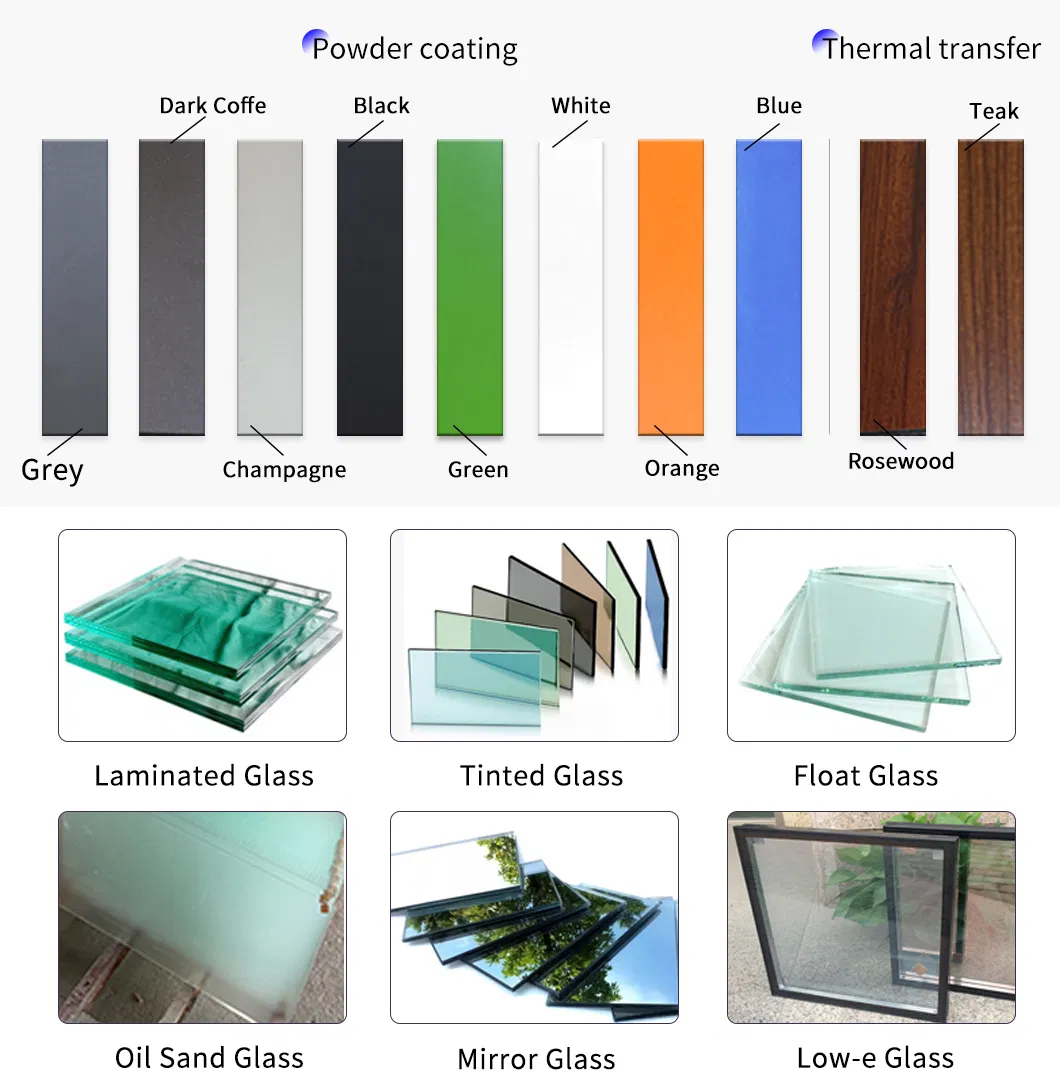 101 Series Inward-Opening Tilt-and-Turn Swing Window Aluminium 24 X 72 Casement Window with Tilt-and-Turn Soundproof and Thermally Insulated Glass Design