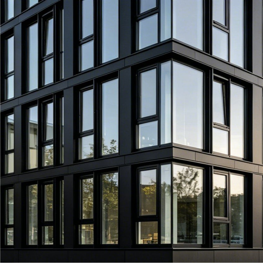 Aluminum Casement Window with Energy-Efficient Double Glazing and UV Protection