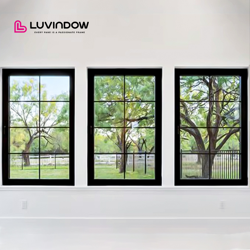 Hurricane Proof High Impact Black Aluminum Alloy Thin Profile Aluminium Windows And Doors Casement Window S For USA