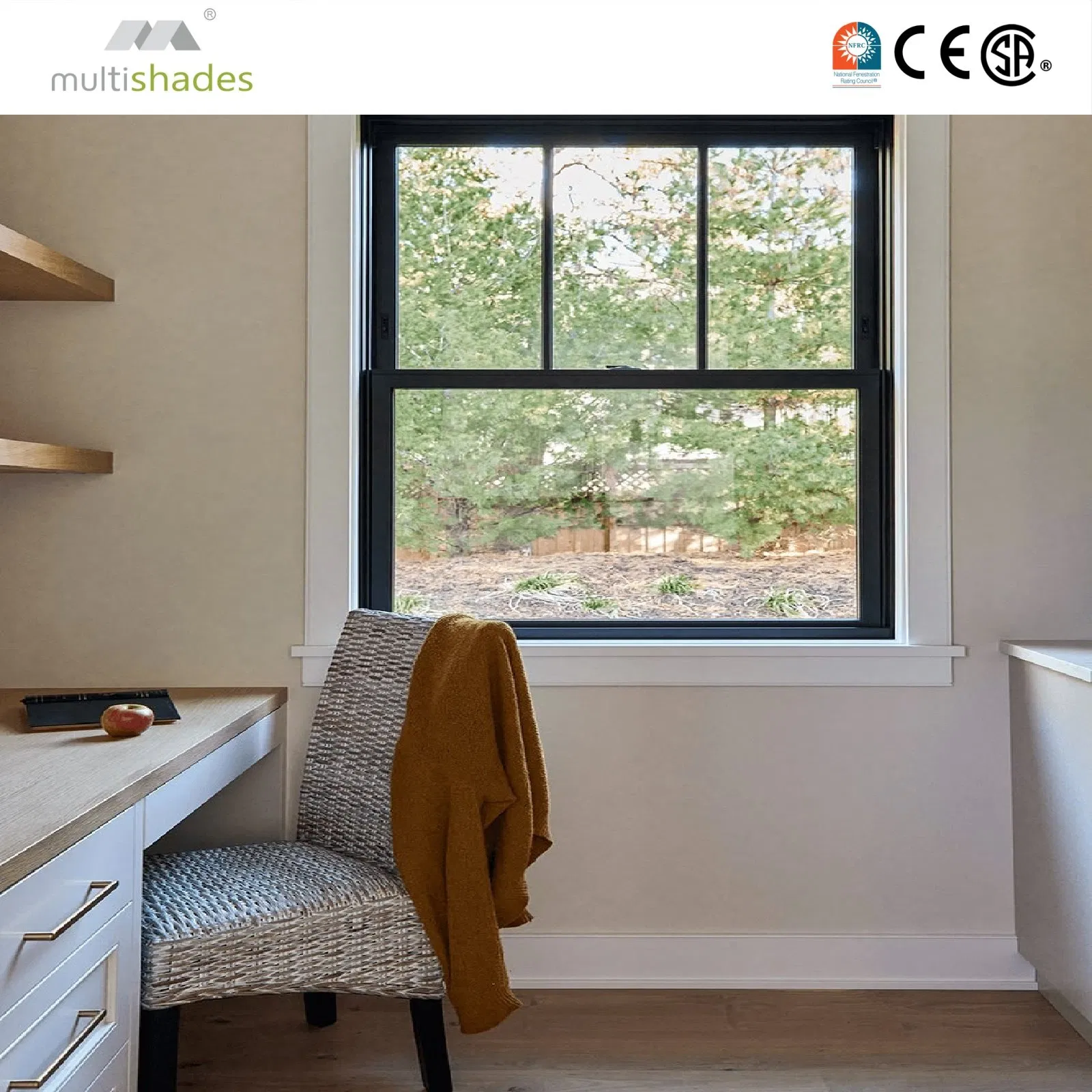 Architectural Series Single Hung Window Designed by Professionals with Aluminium Window Specs and High End Aluminum Window Engineering