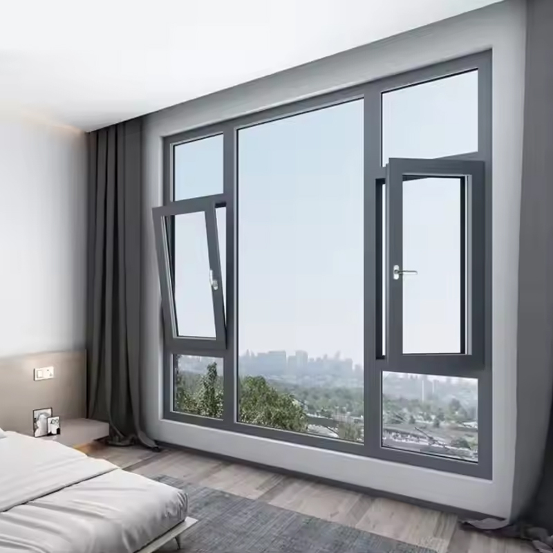 Deezon Residential House Sound Insulation Aluminum Window Design Fixed Glass Panel with Opening Window