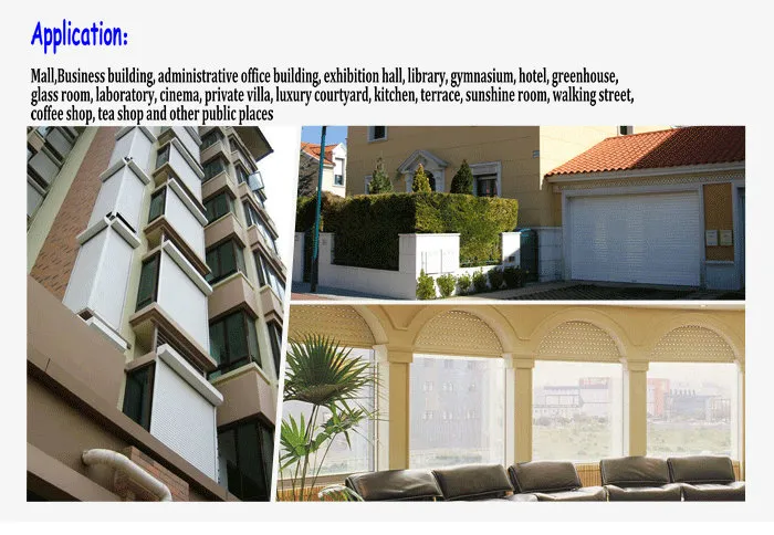 Hurricane Resistant Automatic Aluminum Roller Shutter Window with Louver