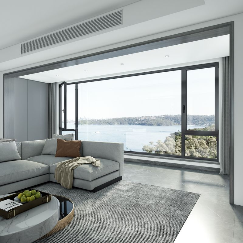 America Standard Nfrc Certification New Design Double Glazed Low-E Glass Energy Efficient Aluminium Framed Inward Outward Casement Windows for Villa