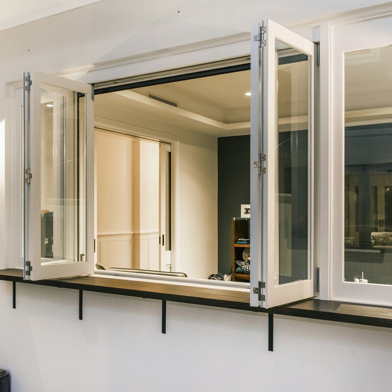 Burglar Proof Multi Point Locking System Secure Aluminum Aluminium Folding Window for Homes House Apartments Villas