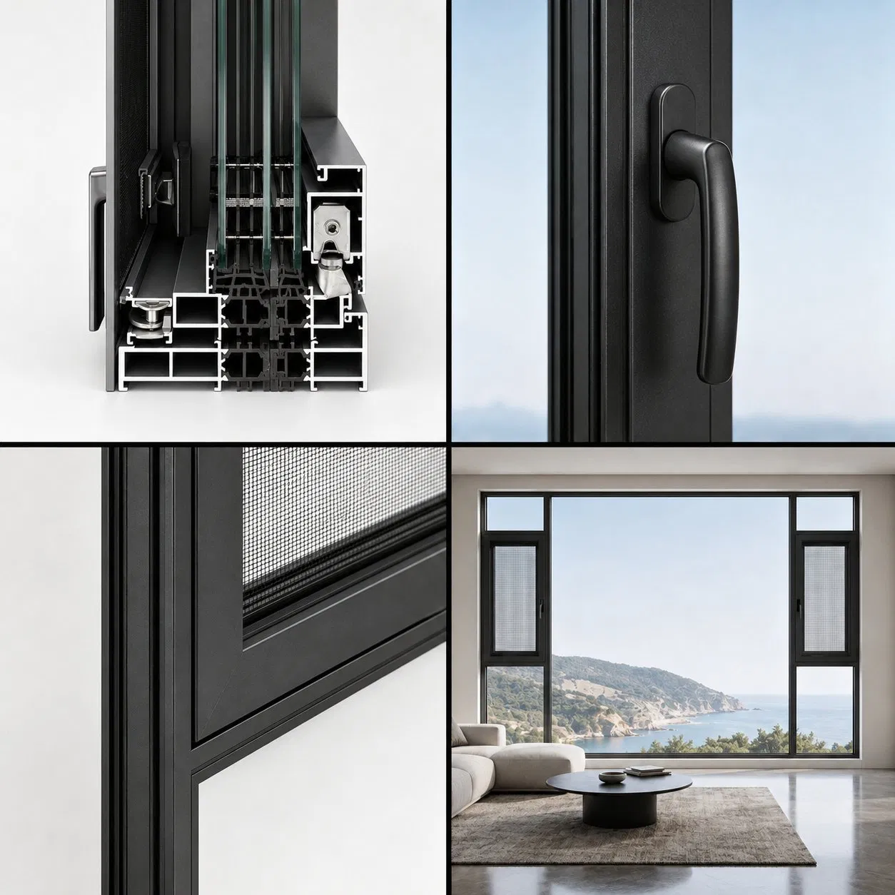 Supplier Direct Commercial Aluminium Soundproof Double Glazed Thermal Break Architectural Durable Premium Tempered Glass Building Glass Window