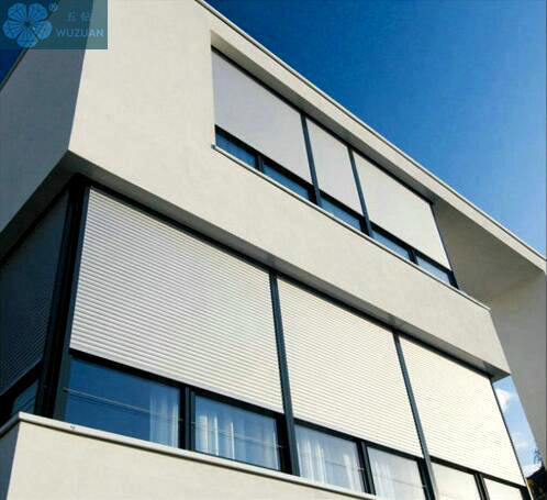 Hurricane Resistant Automatic Aluminum Roller Shutter Window with Louver