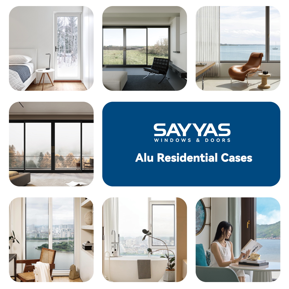 Sayyas Windows GR75-IW Modern Energy Efficient Thermal Break Double Glazing Soundproof Aluminium Windows Manufacturer China