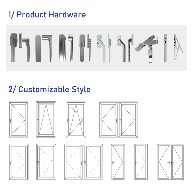 EEHE Sound Casement Windows NFRC Certified Aluminum Frame Double Glazed Low-E Glass Tilt And Turn Window