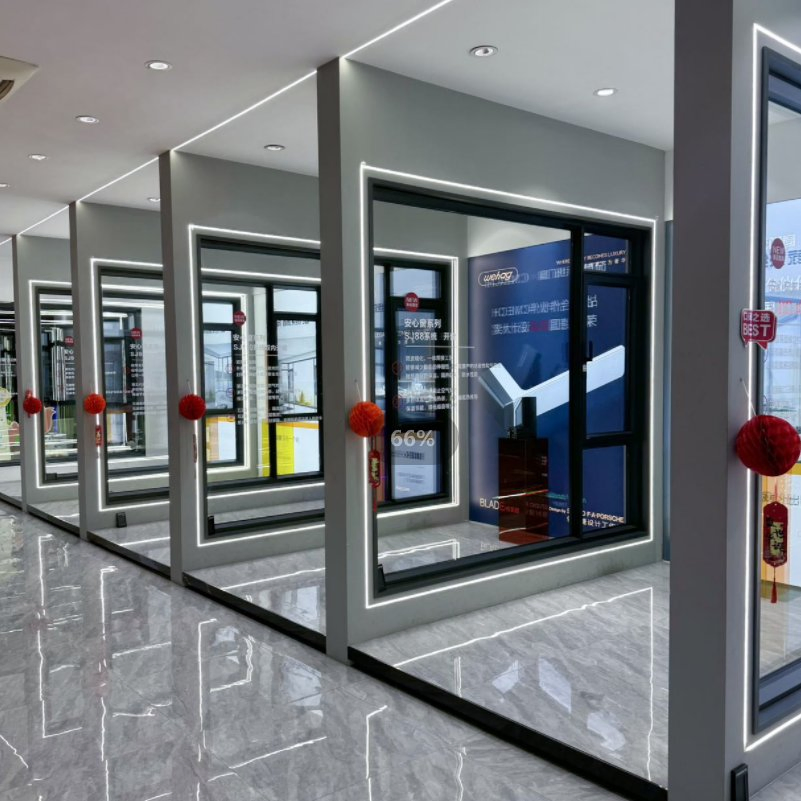 Waterproof Aluminum System Casement Window with EPDM Seal and Stainless Steel Track
