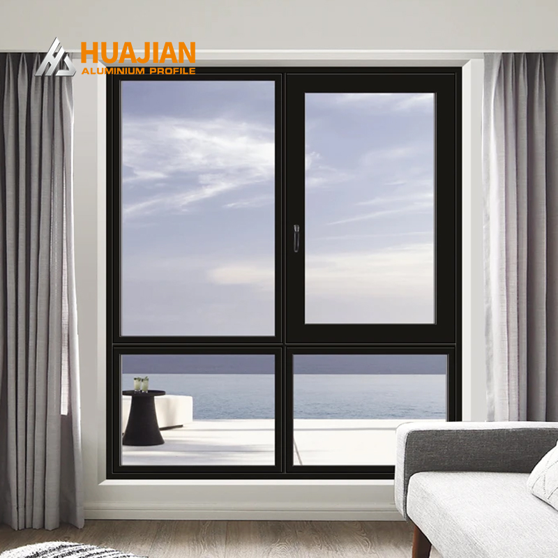 Industrial Grade Aluminum Finished Doors and Windows Fireproof Impact-Resistant Triple Glazing Windows