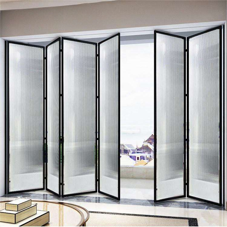 Interior Bathroom Thermal Break Aluminum Alloy Sliding Door With Double Glazed Tempered Glass Waterproof Heavy Duty Patio Door