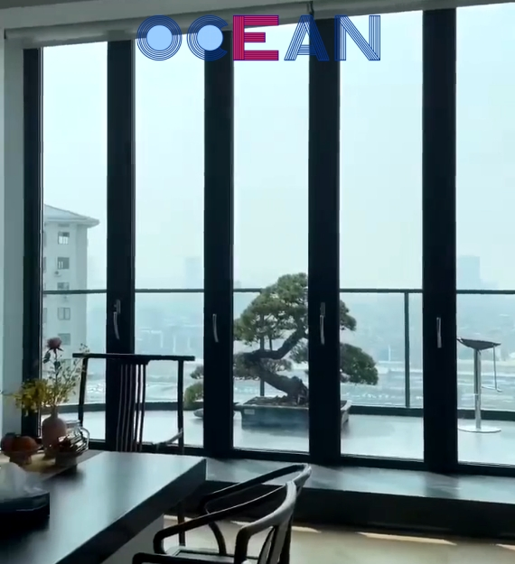 Best Selling Aluminium Alloy Folding Door and Window Double Glass Sound Proof Folding Door and Window for Open Maximum Space