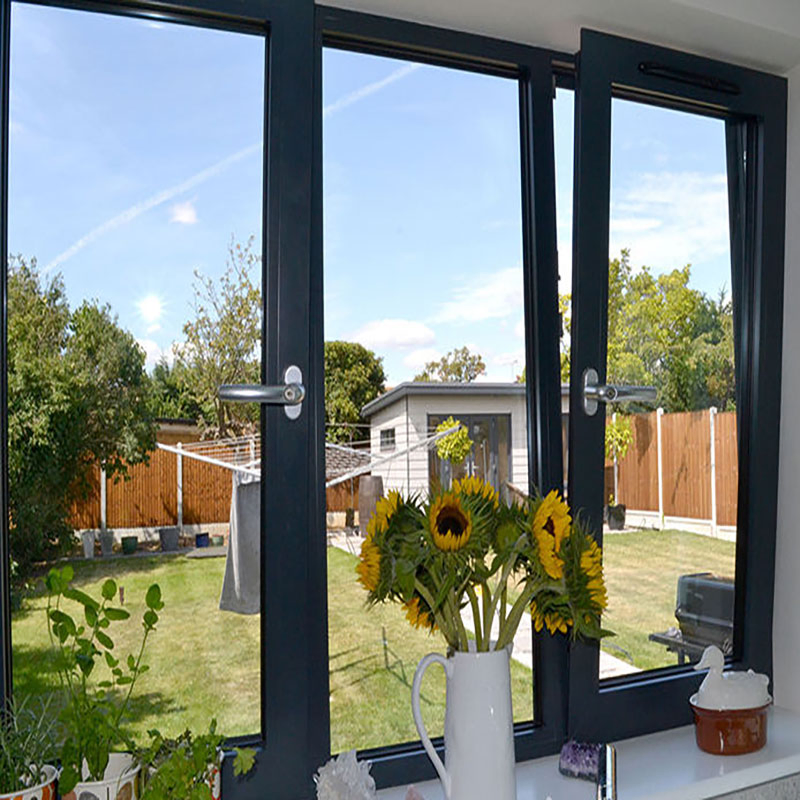 Customized Modern Style Aluminum Alloy Low E Glass Energy Efficient Casement Windows