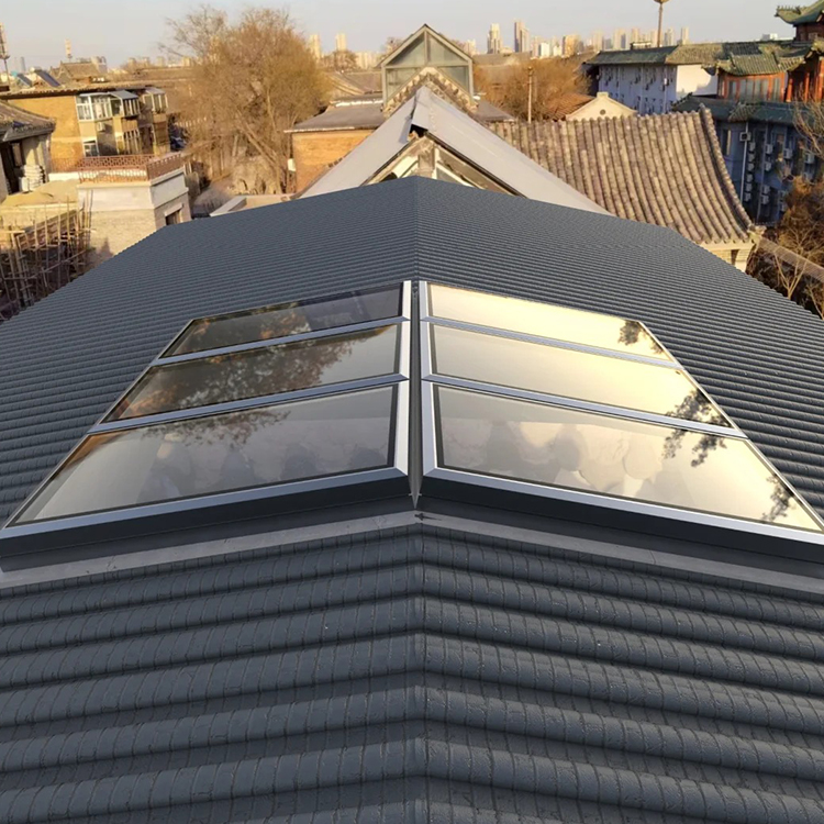 Modern Style Smart Aluminum Glazing Skylight Window Automatic Skylight Roof Window
