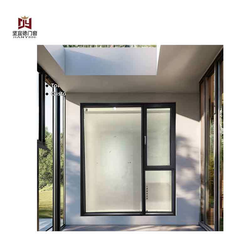 Soundproof Thermal Break Tinted Double Glazed Modern Horizontal Hurricane Impact Aluminum Alloy Swing Casement Window Commercial