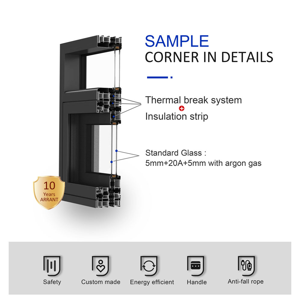 Standards High Quality Residential System Villas Residential Casement Aluminum windows For Houses