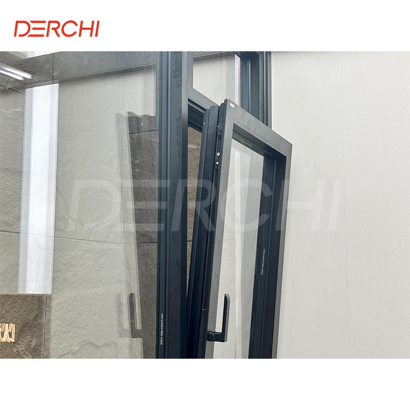Canadian Standard Energy Star Luxury Modern Energy Efficient Black Window Impact Thermal Insulation Aluminum Casement Windows