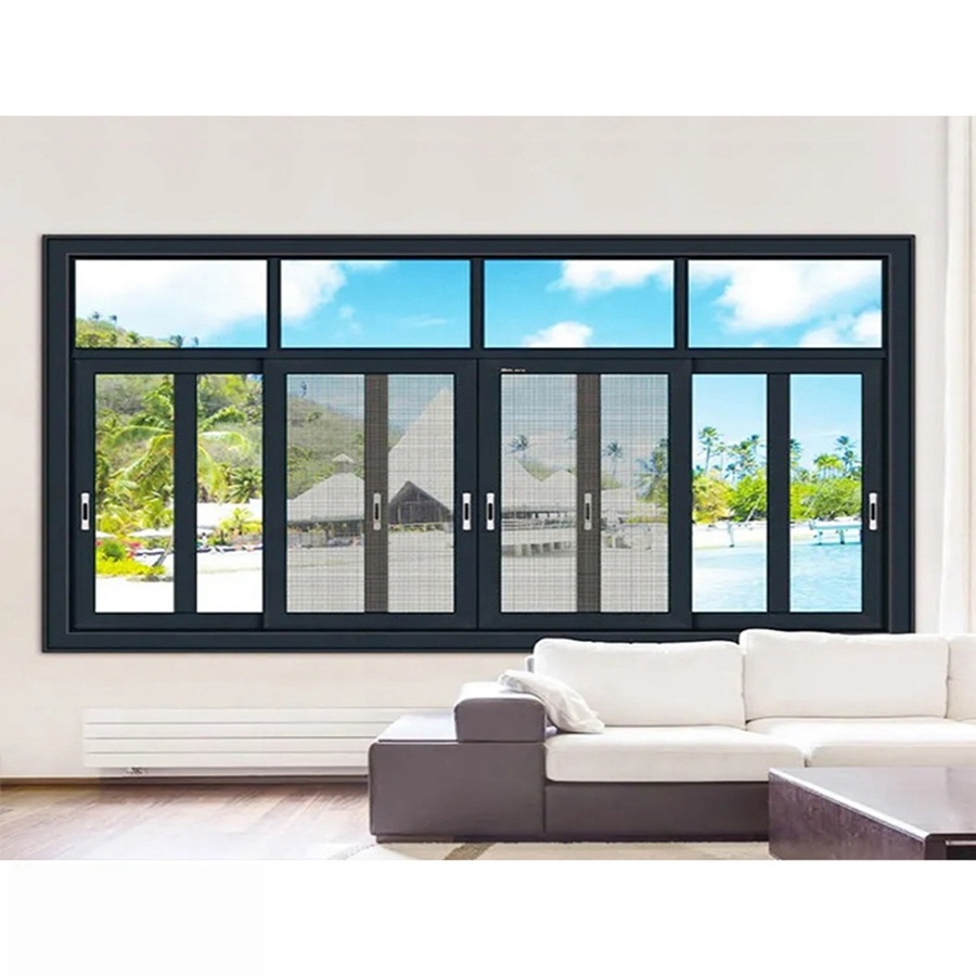 Low Price Full Custom Thermal Aluminum Insulated Glass Heat Insulation Shutters Aluminum Sliding Windows for Africa Market Use