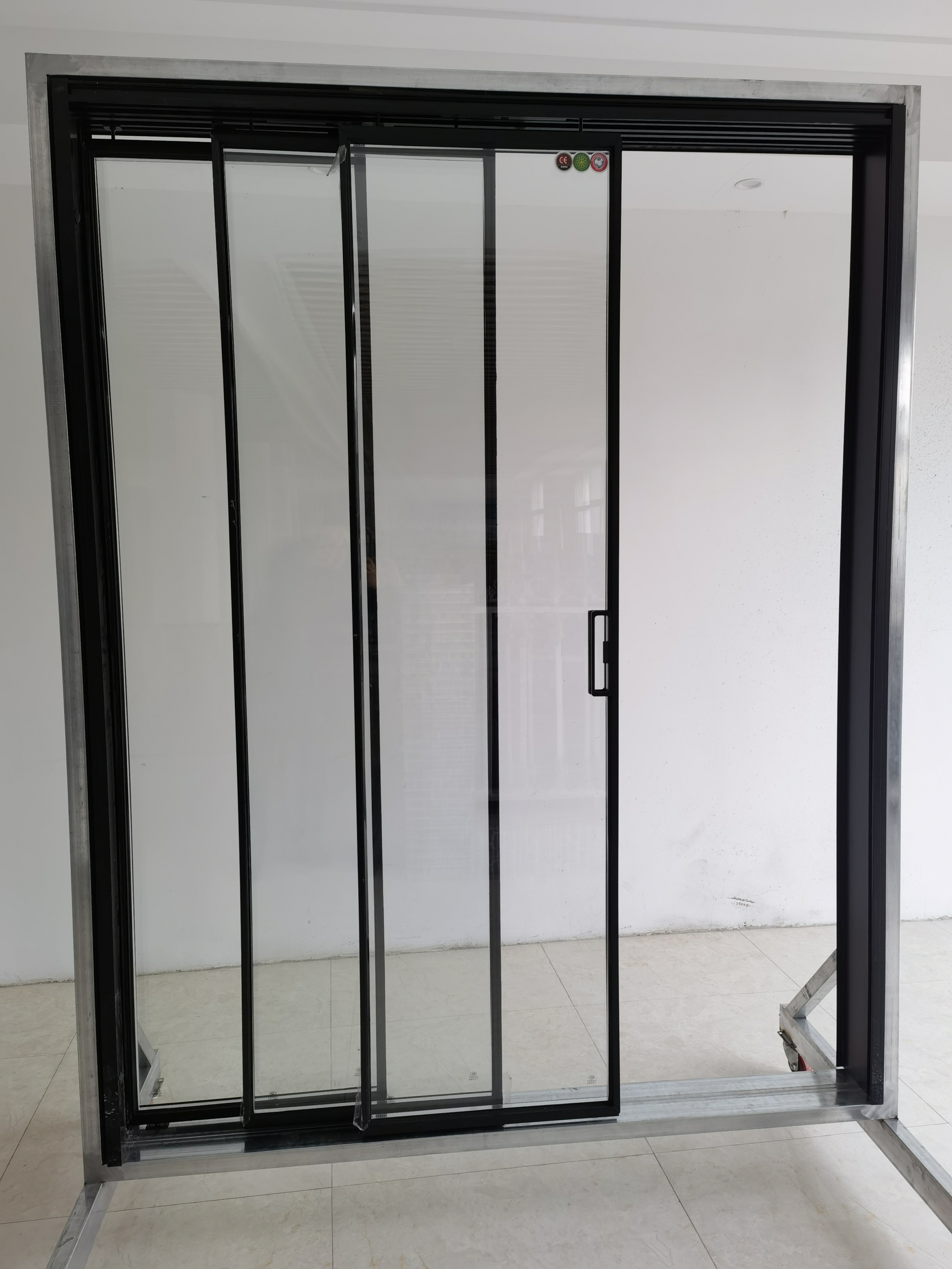 Hotian Hurricane Proof Soundproof Slim Frame Aluminum Alloy Triple Glazed Sliding Windows And Doors