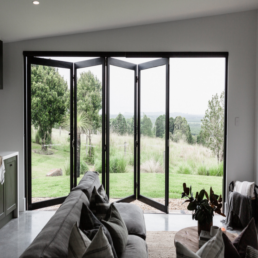 High Quality Modern Waterproof Double Glazed Space Saving Aluminum Folding Glass Door Bifold Patio Door For Balcony Villa House