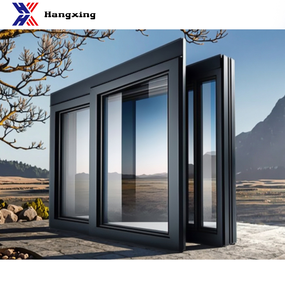 Residential Aluminum Casement Windows Modern Design Double Glazed Custom Color Windows