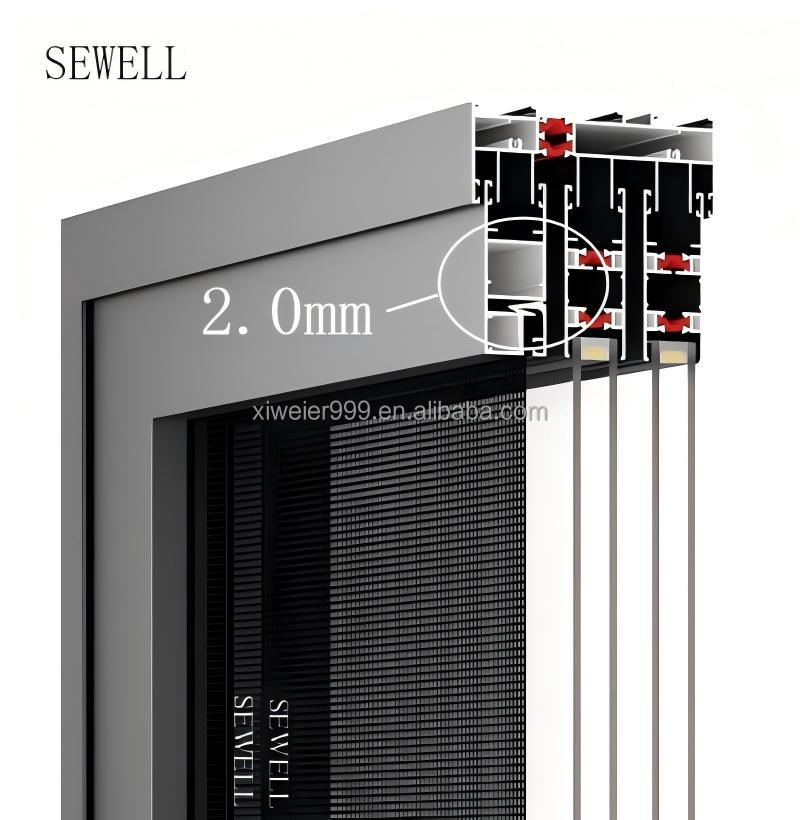 Best Quality Modern Soundproof Tempered Double Glass Thermal Break Aluminum Sliding Window