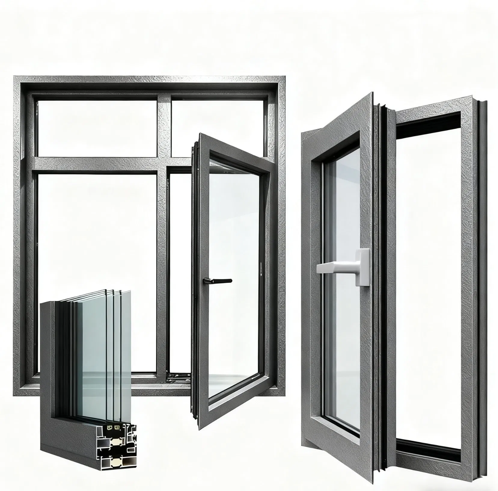 Premium Thermal Break Aluminum Window Frame Profiles for Casement Windows