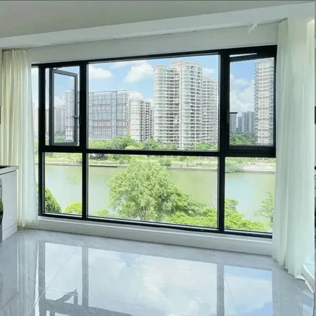 Elegant Modern Aluminum Profile Durable Architectural Windows with International Brand Hardware