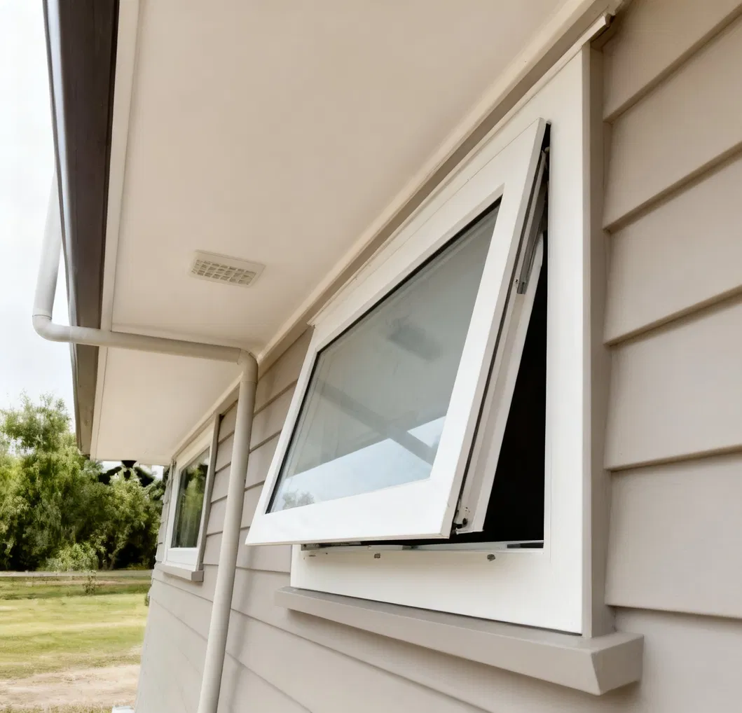 Aluminum Window Casement Single Double Glass Grill Design Awning Hinge Swing Lowe Glass French Passive Window and Door
