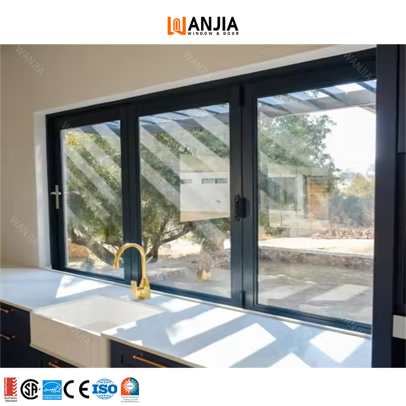 WANJIA Hurricane Impact Resistance Windows Aluminium Windows And Doors Others Sliding Window For House