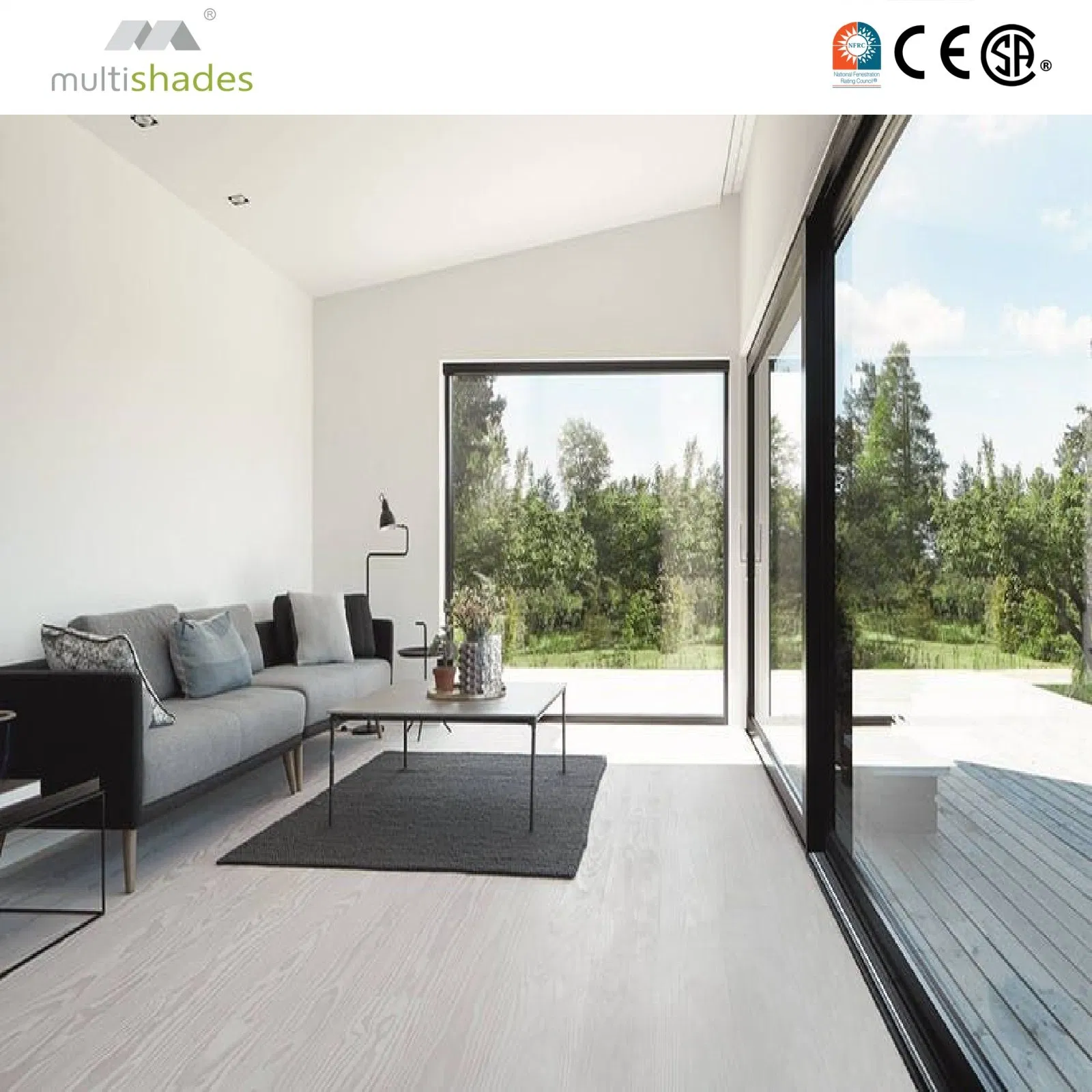 Modern Villa Picture Window Fixed Window with Slim Frame Better Ventilation Than Sliding Window Aluminium Window