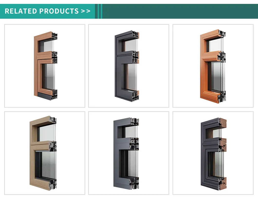 Custom Energy Saving Wood-Clad Aluminum Windows for Residential Houses