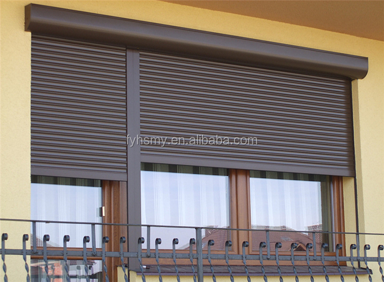 High Quality Customized Size Hurricane-Proof Motorized Aluminum Alloy Window Shutter Modern Industrial Window