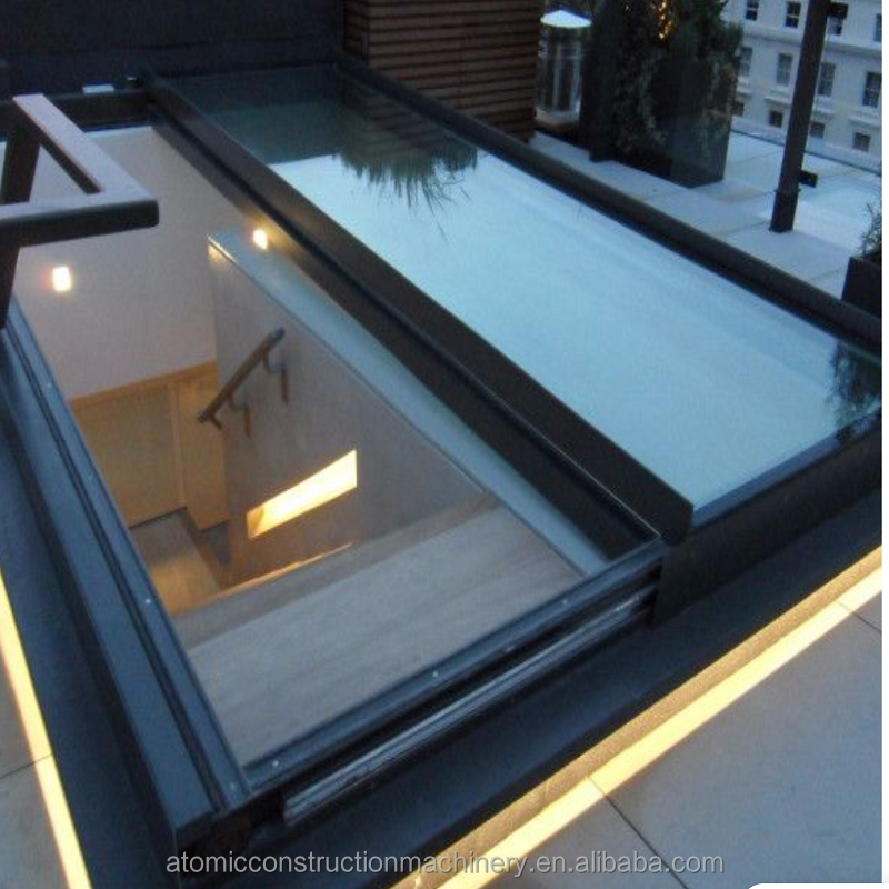 American Modern Design Automatic RV Skylight Window Aluminum Alloy Sliding Smart Operable Double Tempered Glass Apartment Villa