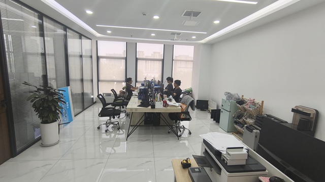 Fixed aluminum window with double glazing for commercial facade systems
