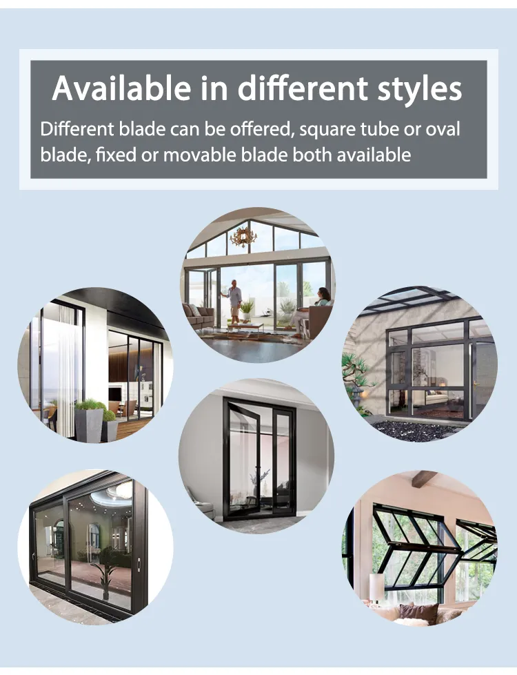 Architectural Aluminum Windows Double Glass Window System for Construction