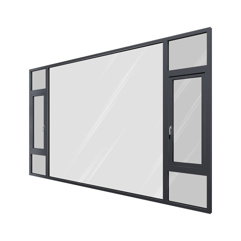 Modern Double Tempered Glass Sound Insulation Aluminum Alloy Sliding Windows