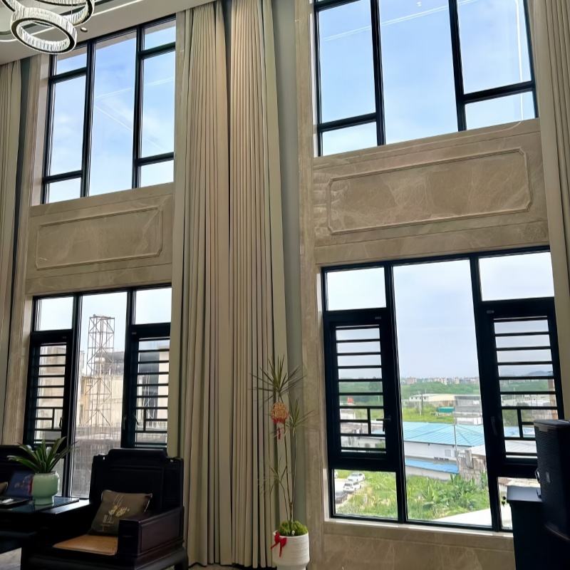Heavy Duty Aluminum Casement Window Double Glazed Thermal Insulated for High Rise Building Project Supplier