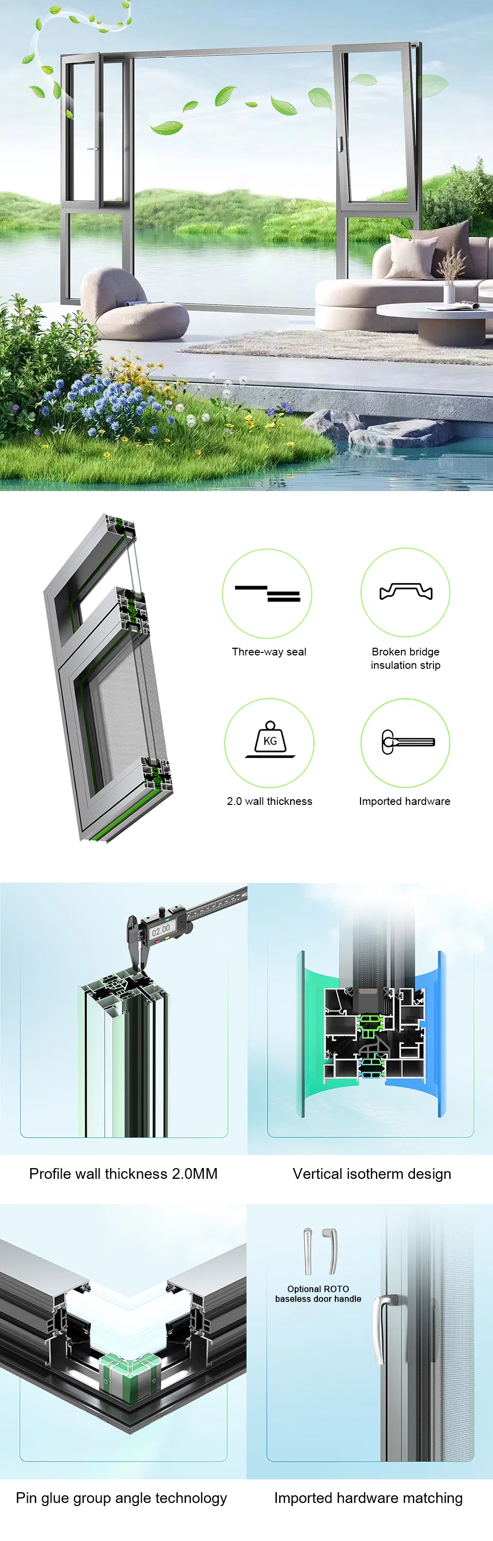 Aluminum Tilt and Turn Window Hardware Functionality