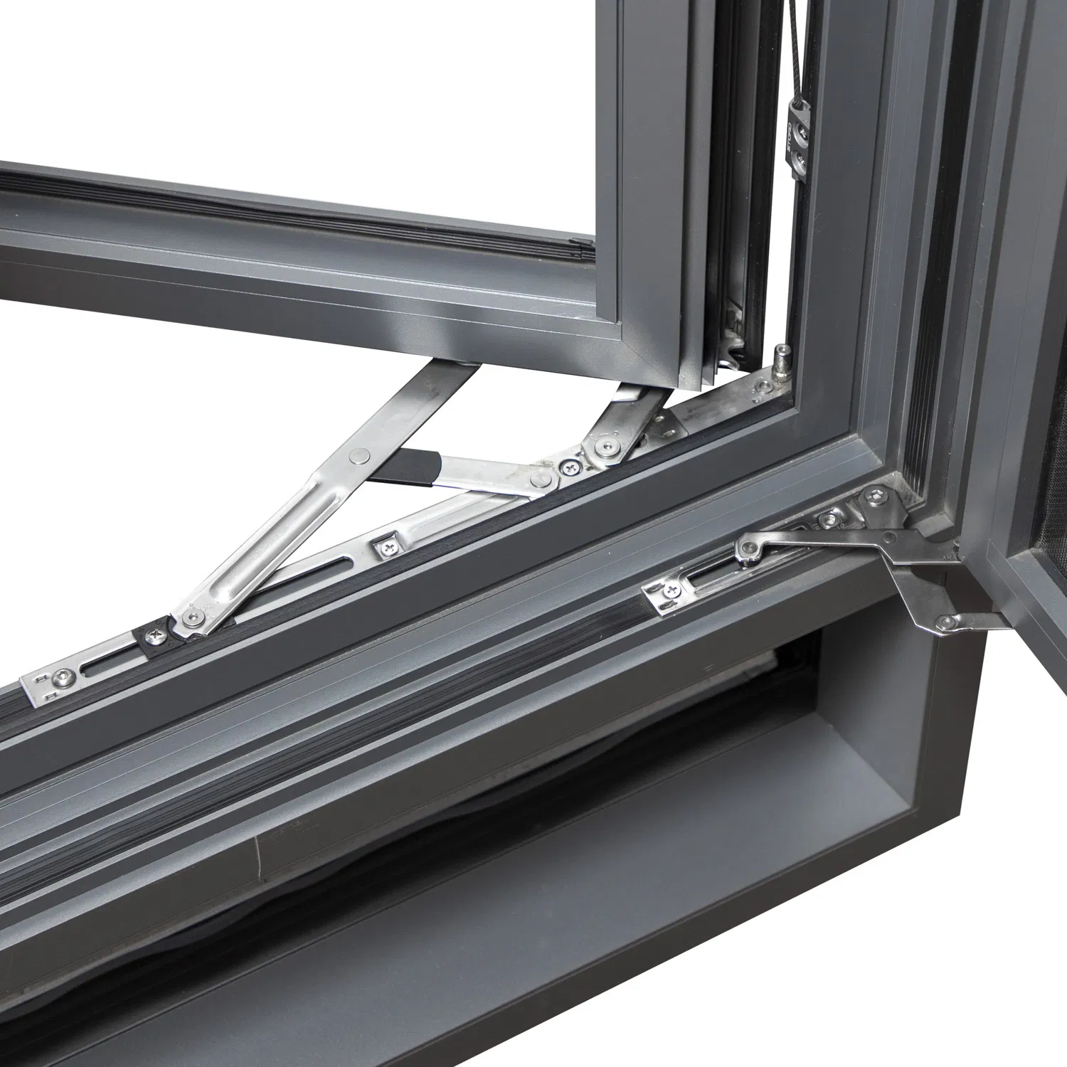 Modern Aluminum Folding Sliding Window with Double Glass and Energy Efficient