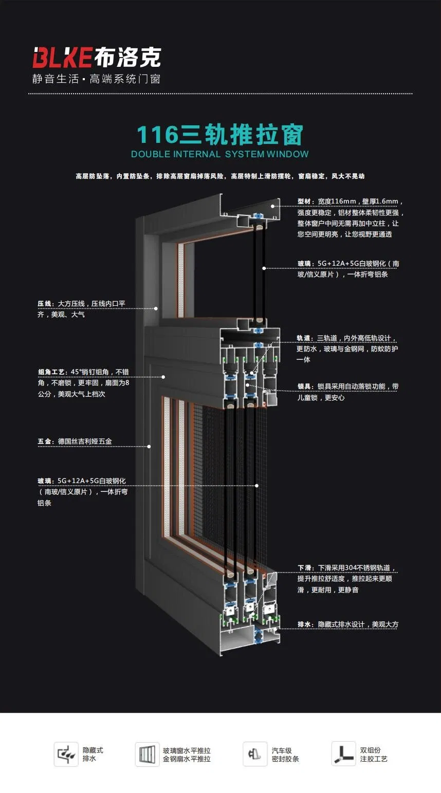 Hurricane-Resistant Aluminium Casement Window for Enhanced Hotel Safety