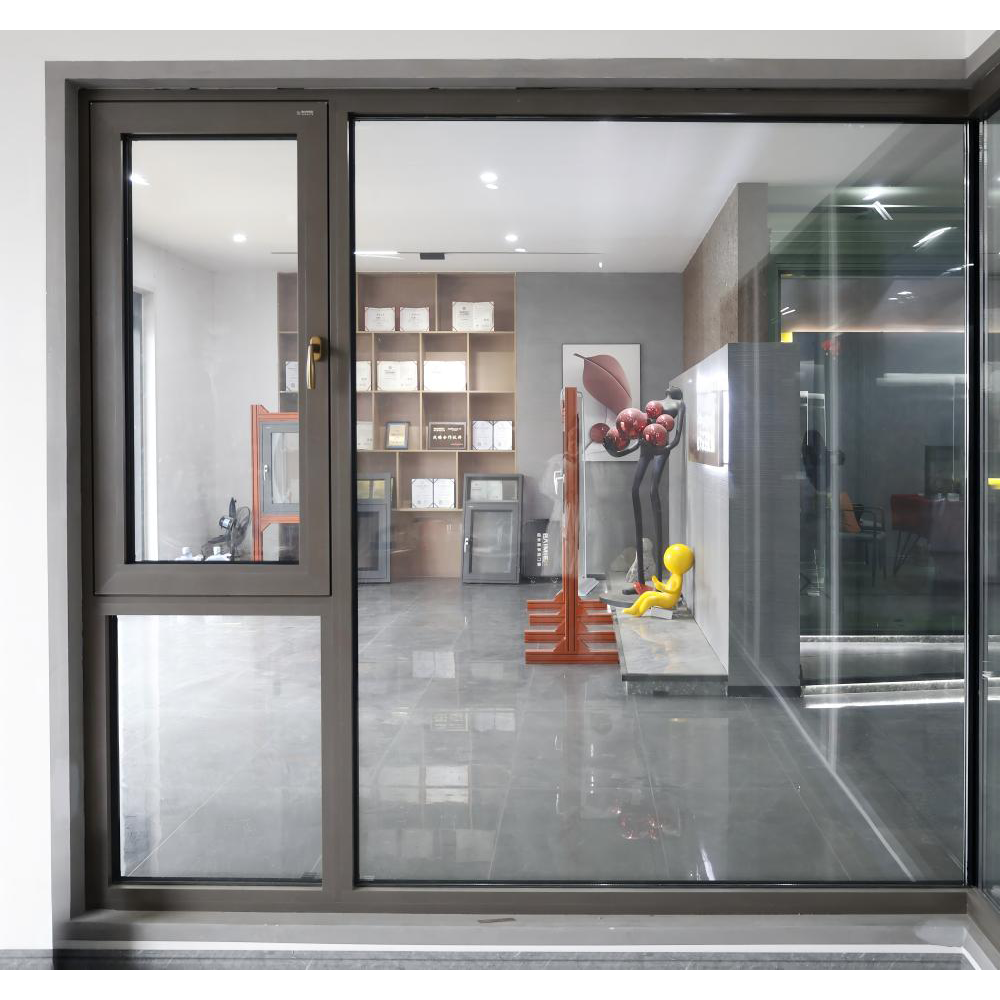 Luxury Aluminum Casement Window Double Glazed Thermal Break Sound Insulated High Rise Building Design