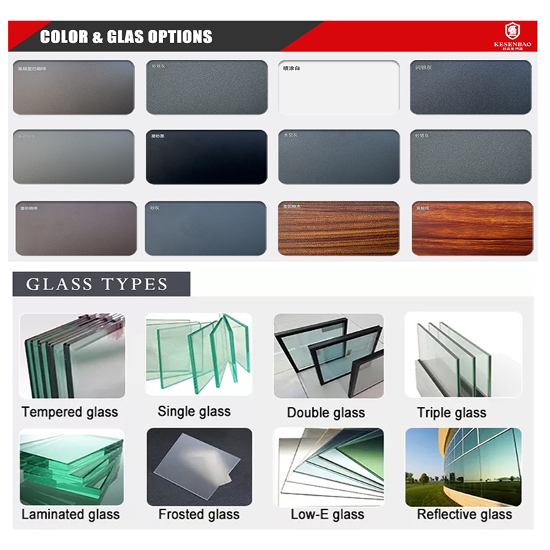 Wind Resistant Double Glazed Thermal Break Balcony Glass Patio Aluminum Sliding Doors For Houses