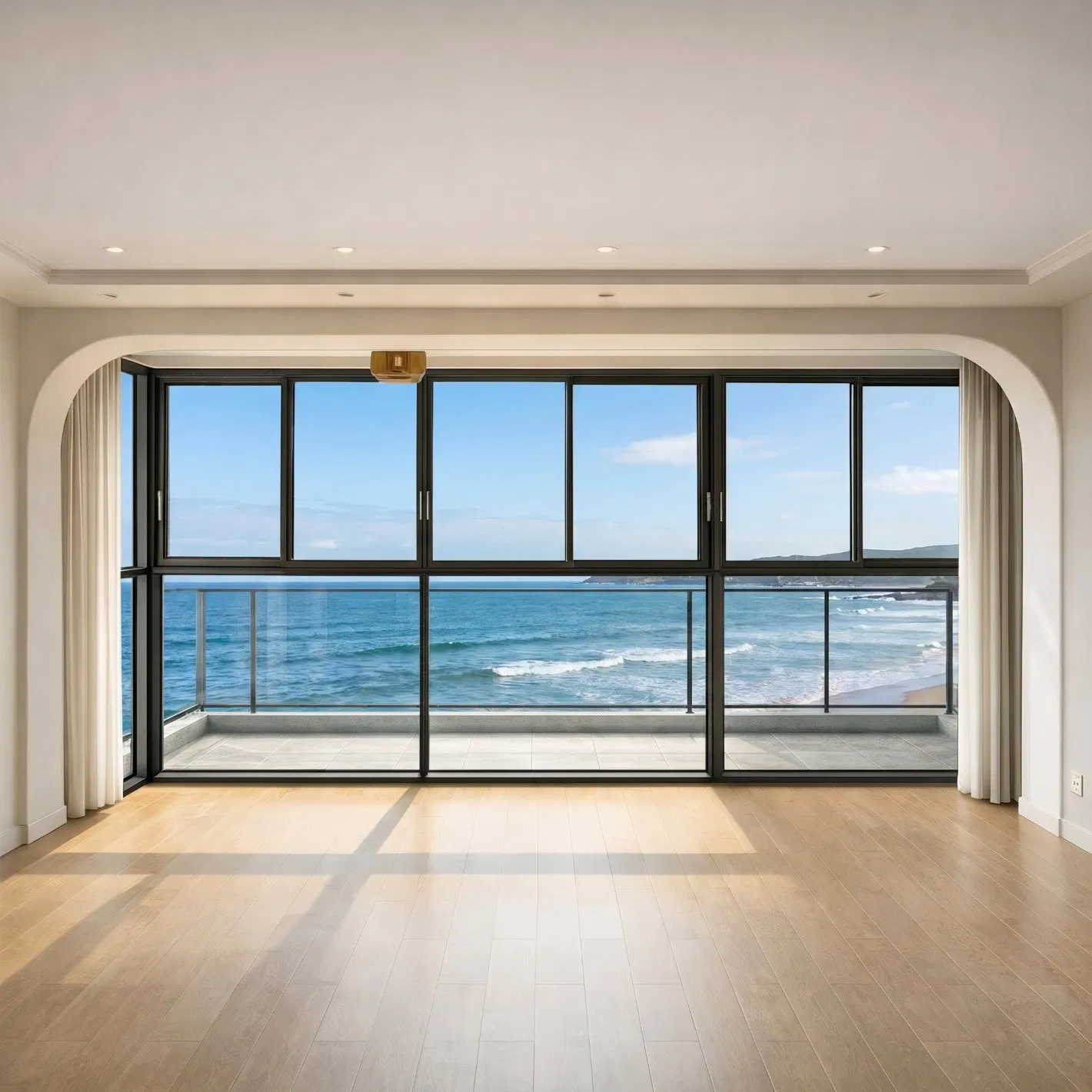 Factory Price Customized Residential Double Pane Weather Sealed Large View Windproof and Rainproof Premium Air Conditioner Aluminium Sliding Window