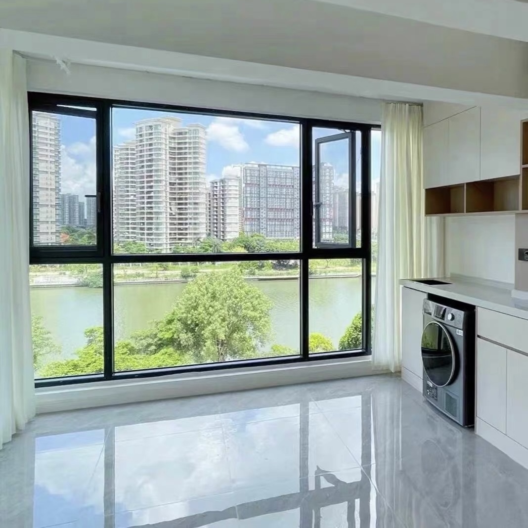 High Quality Thermal Break Aluminum Fixed Windows Modern Windproof for High Rise Apartment and Bathroom Use