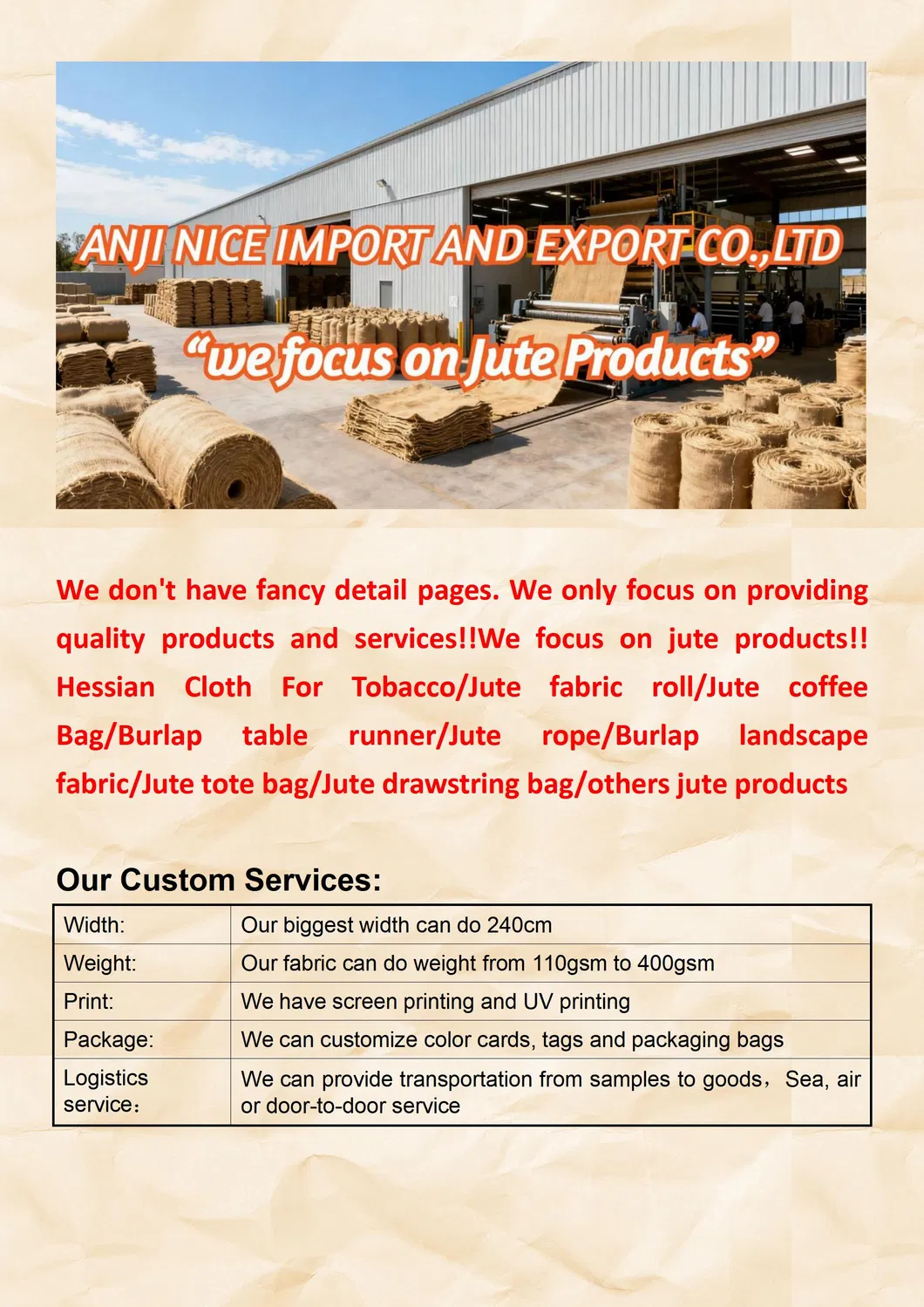 Jute Bag Large View 1