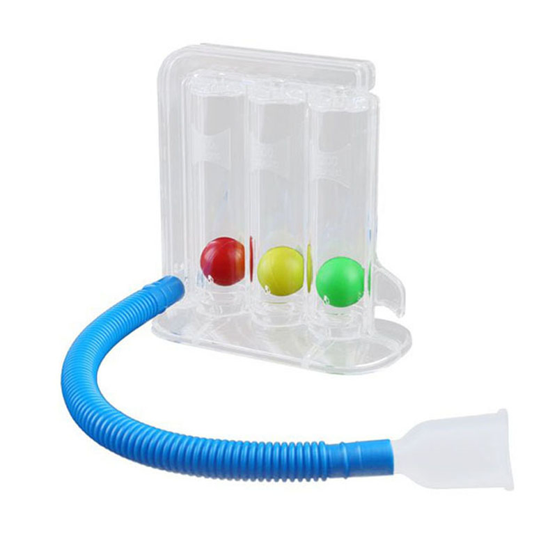 Deep Breathing Exerciser Exercise Device 3 Ball Incentive Spirometer