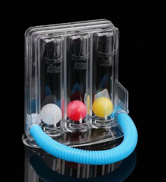 Lung Exercise Device Respiratory Exerciser 3 Ball Spirometer Plastic Medical Incentive Breathing