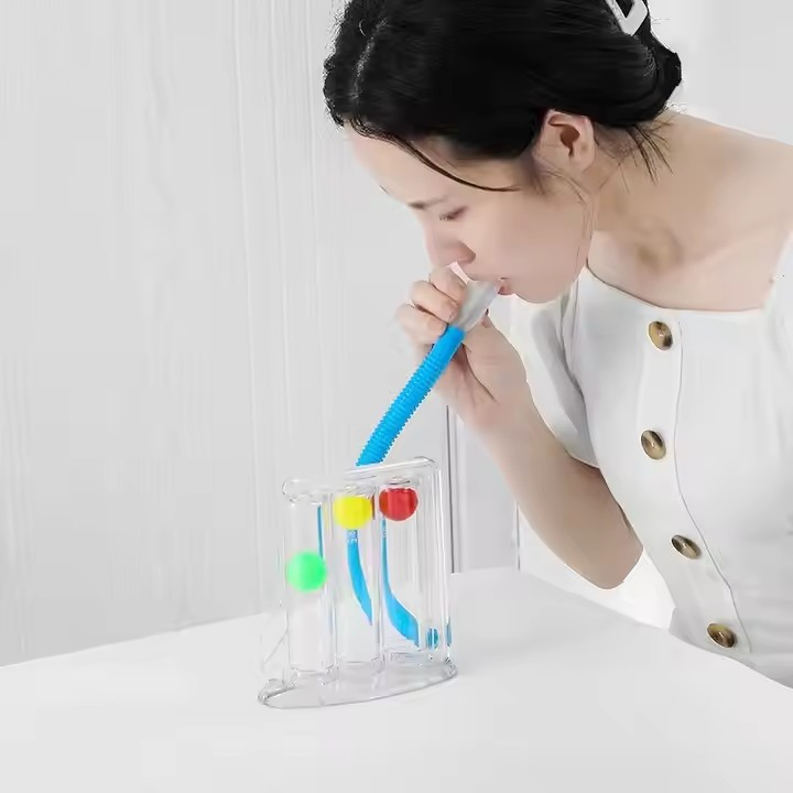 Breathing Trainer Medical Three Ball Incentive Portable Spirometer for Lung Exercise Body Measurement Trainer