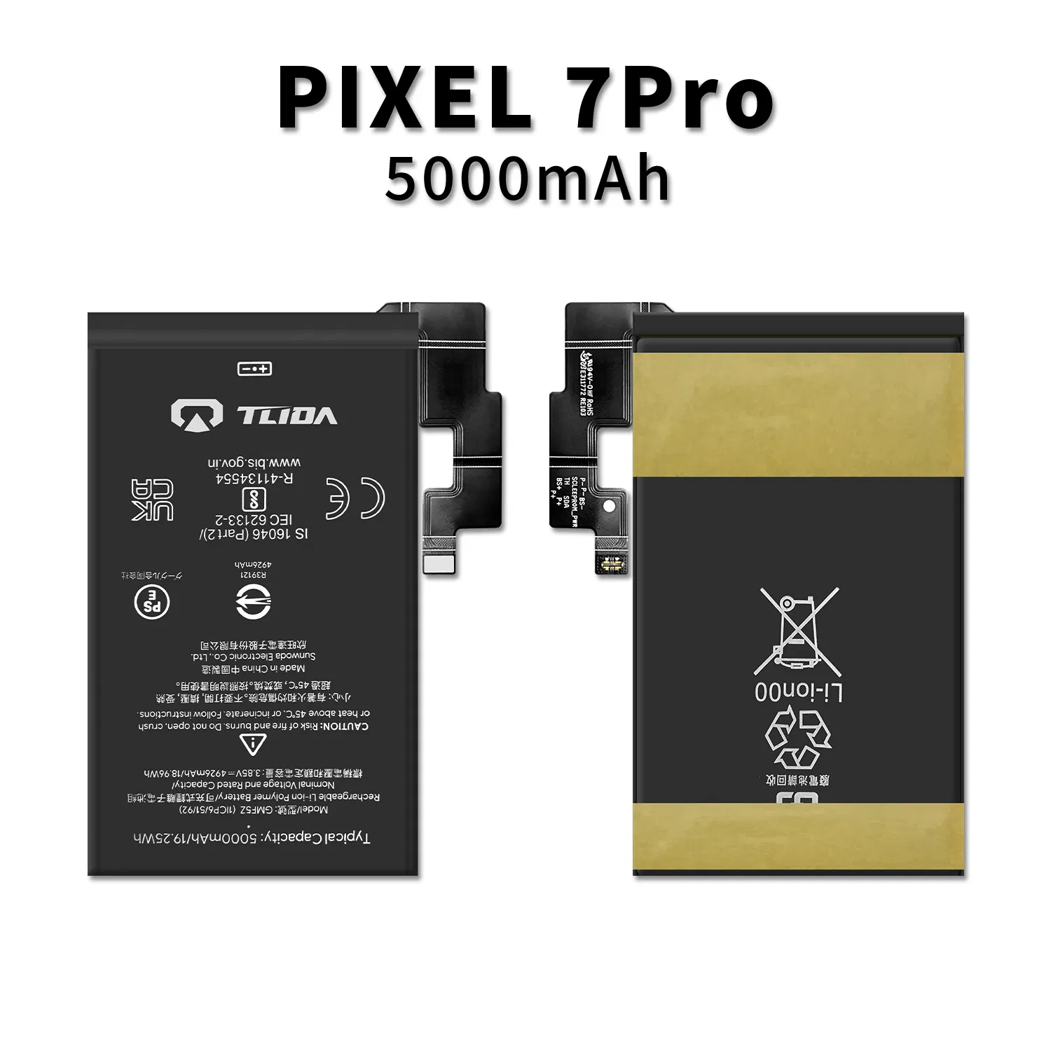 100% Zero Cycle Health Cell Phone Battery for Google Pixel 7 PRO